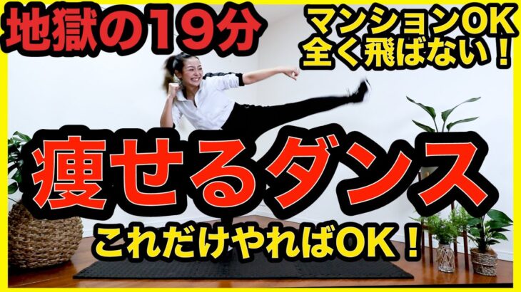 【地獄の19分】三日坊主でも良い！超きついけど楽しく痩せるダンスで全身脂肪燃焼！【マンションOK飛ばない有酸素運動でダイエット！】StayHome