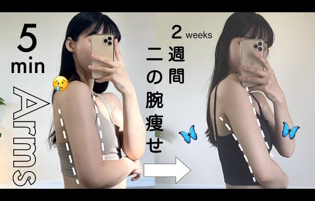 【夏までに二の腕痩せ！】ほぼ座ったままで効果が出る5分間の鬼トレーニング｜5min Toned Arms workout