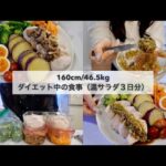 【-14kg達成!🔥】ダイエット中のリアル3日間の食事🍱｜野菜ストックで作るホットサラダ3日分🥗｜ドレッシングレシピ｜Healthy Salad Recipes For Weight Loss