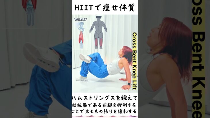 HIITで痩せ体質!! ヒップアップと二の腕編【クロスベントニーリフト】#ダイエット #体質改善 #hiit